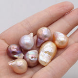 Natural Baroque Pearl Purple Beads DIY Jewelry Making 12-16mm