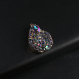Natural Stone Plated Colorful Crystal Pendant Jewelry Making