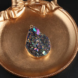 Natural Stone Plated Colorful Crystal Pendant Jewelry Making