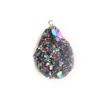 Natural Stone Plated Colorful Crystal Pendant Jewelry Making