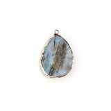 Natural Stone Plated Colorful Crystal Pendant Jewelry Making
