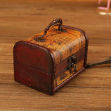 Antique Wooden Sakura Narcissus Jewelry Holder Organizer Storage Box