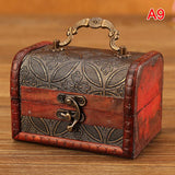 Antique Wooden Sakura Narcissus Jewelry Holder Organizer Storage Box