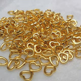 Real 24K Yellow Pendant Luck Heart Smooth Bead