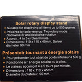 Solar Rotary Display Stand Turntable Jewelry Plate Deisgner Showcase
