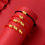 24Kt Yellow Pendant Women Fu Cow Bead 0.1-0.2g 11*6.2*1.6mm