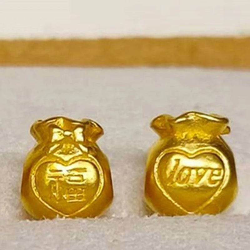 1PCS Solid Pure 24Kt 3D Yellow Pendant