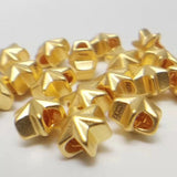Solid 24Kt 3D Yellow Pendant Star Bead 0.1-0.2g 8*6.7mm