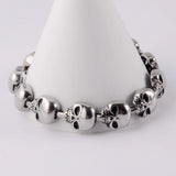 Surgical Steel Skeleton Cross Cuban Bracelet Hip Hop Skull Unisex Jewelry