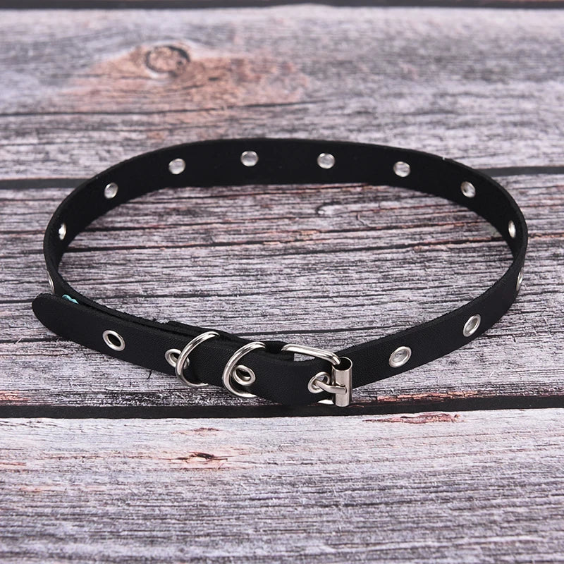 PU Leather Spike Rivet Collar Choker Punk Rock Gothic Necklace
