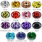 15PCS 4-10mm Oval Shape CZ Stone Synthetic Loose Cubic Zirconia