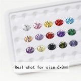 15PCS 4-10mm Oval Shape CZ Stone Synthetic Loose Cubic Zirconia