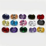 15PCS 4-10mm Oval Shape CZ Stone Synthetic Loose Cubic Zirconia