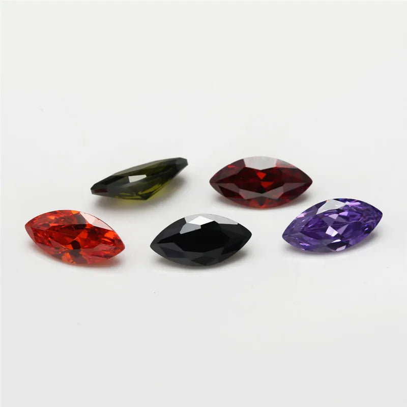 15pcs 4x4mm-10x10mm Marquise CZ Stones