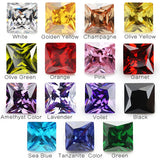 15pcs 4-10mm Square CZ Stone Loose Cubic Zirconia