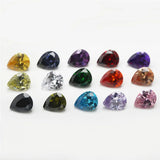 15pcs 4x6mm-10x12mm Pear Shape CZ Loose Stone