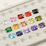 15pcs 4x6mm~10x12mm Rectangle Loose Cubic Zirconia Stone