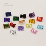 15pcs 4x6mm~10x12mm Rectangle Loose Cubic Zirconia Stone