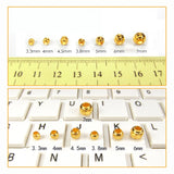 Pure 999 24k Yellow Carved Bead Pendant - Small Size