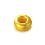 1PCS 24K Yellow Bead Luck Smooth Circle Bead Loose 3.2-6.5mmW