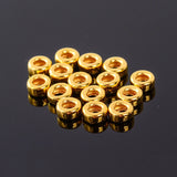 1PCS 24K Yellow Bead Luck Smooth Circle Bead Loose 3.2-6.5mmW