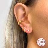 925 Silver Ear Cuff Faux Piercing Clip Earrings for Women