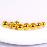 1PCS Real 999 24k Yellow Bead Luck Smooth Loose Bead Pendant 3mm 4mm 5mm 6mm