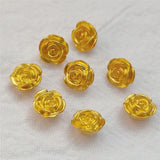 1PCS 24k Yellow Gold 3D Rose Flower Pendant 0.08-0.12g Women Gift