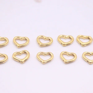 Real 999 24k Yellow Pendant Loving Heart Small Charm