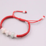 Jade Weave Bracelet Lucky Abacus Beads Red Rope Luck Bracelet