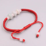 Jade Weave Bracelet Lucky Abacus Beads Red Rope Luck Bracelet