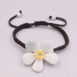 Real Jade Weave Bracelet For Women Lucky Charm Red Rope Flower Jade Luck