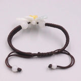 Real Jade Weave Bracelet For Women Lucky Charm Red Rope Flower Jade Luck