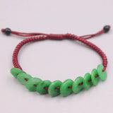 Natural Jadeite Green Safety Button Bracelet 6.3''L