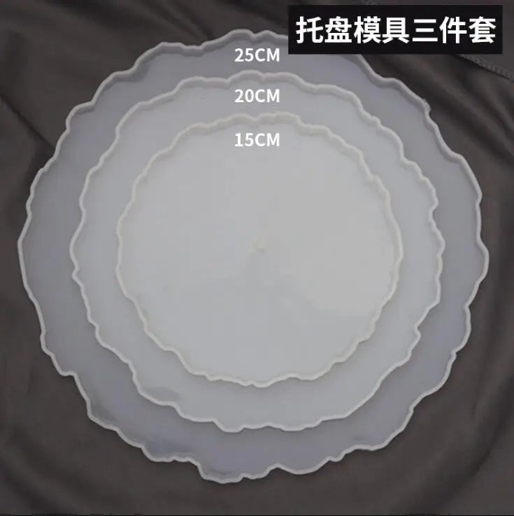 Resin Three-Layer Fruit Tray Silicone Mold DIY Crystal Epoxy Mold