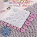 Round Silicone Resin Mold Button Pendant Heart Letter Jewelry Making
