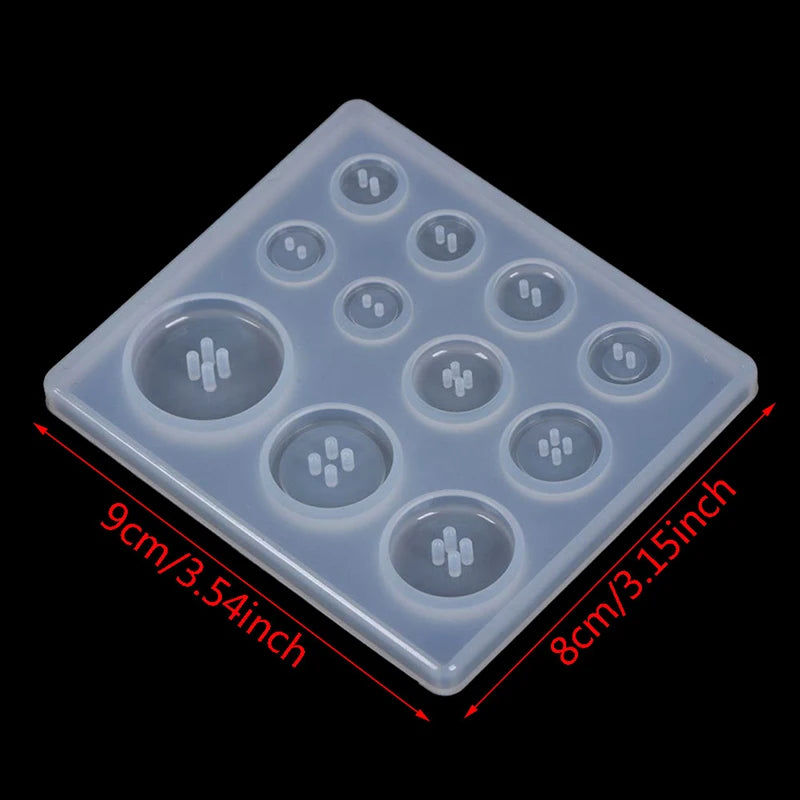 Round Silicone Resin Mold Button Pendant Heart Letter Jewelry Making