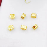 24K Yellow Gold 3D Mini Ruyi Bead Pendant 7x5mm 0.1-0.2g 999 Stamp
