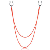 Double Chain Body Jewelry Nipple Clamps