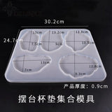 Transparent Silicone Mold Dried Flower Resin Decorative DIY Coaster