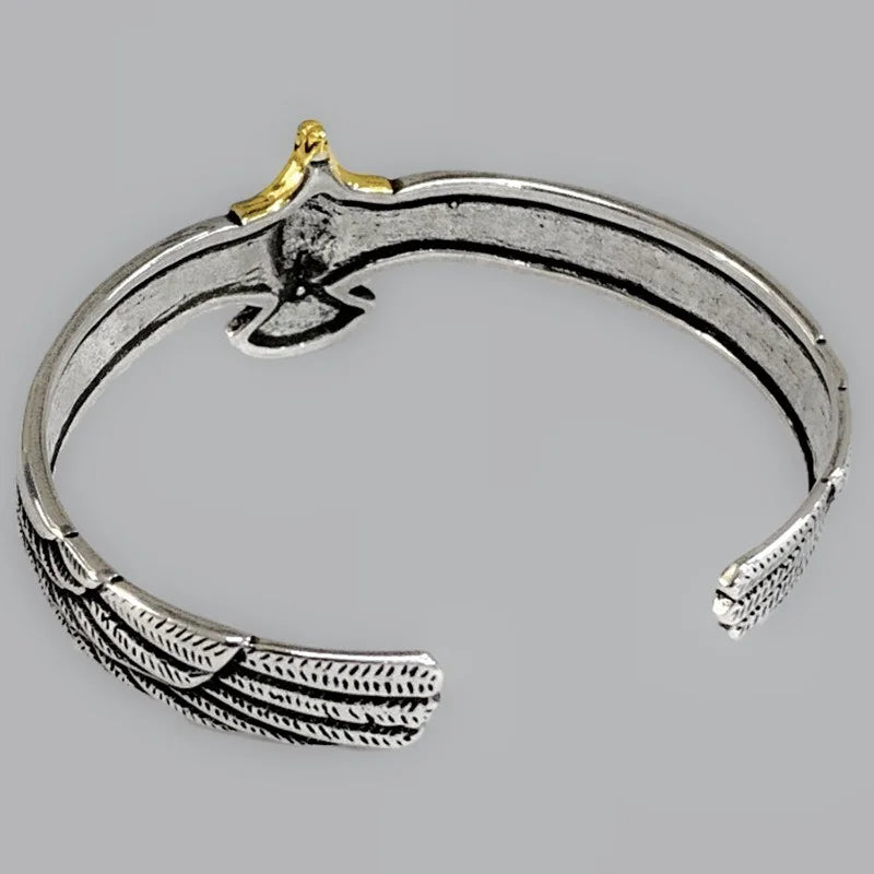 Vintage Eagle Bracelet Cuff Open Adjustable Bangle Wildlife Jewelry Gift