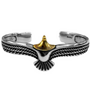Vintage Eagle Bracelet Cuff Open Adjustable Bangle Wildlife Jewelry Gift