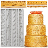 DIY Cake Perimeter Soft Candy Mould With Turning Sugar Silicone Pattern Bar