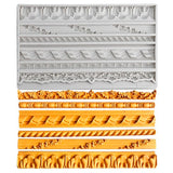 DIY Cake Perimeter Soft Candy Mould With Turning Sugar Silicone Pattern Bar