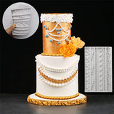DIY Cake Perimeter Soft Candy Mould With Turning Sugar Silicone Pattern Bar