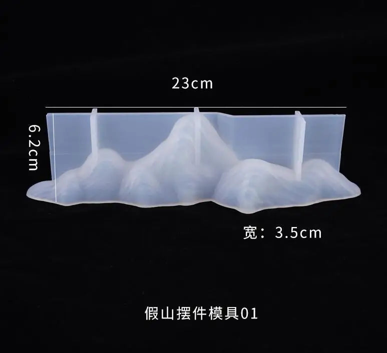 Transparent Silicone Mold DIY Terraces Island Mountain Mold