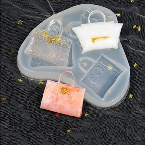 Transparent Silicone Mold Bag Mirror Set DIY Water Drop Silicone Mold
