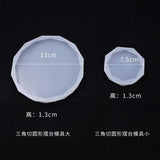 Transparent Silicone Mold Heart-Shaped Triangle Round DIY Coaster Set