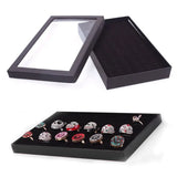 PVC 36 Slots Ring Box Tray Storage Case Earrings Jewelry Display Holder