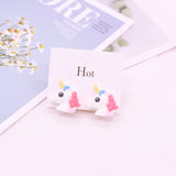 Rainbow Flower Unicorn Clip On Earrings for Girls Kids